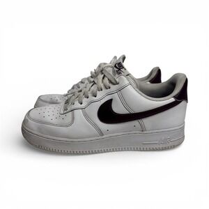 Nike Air Force 1 Low '07 Men's White Burgundy Crush Sneaker 12 Streetwear Casual
